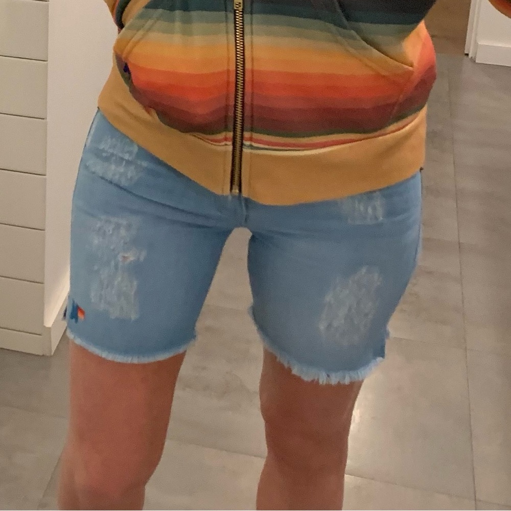 Aviator Nation Stretch Denim Shorts